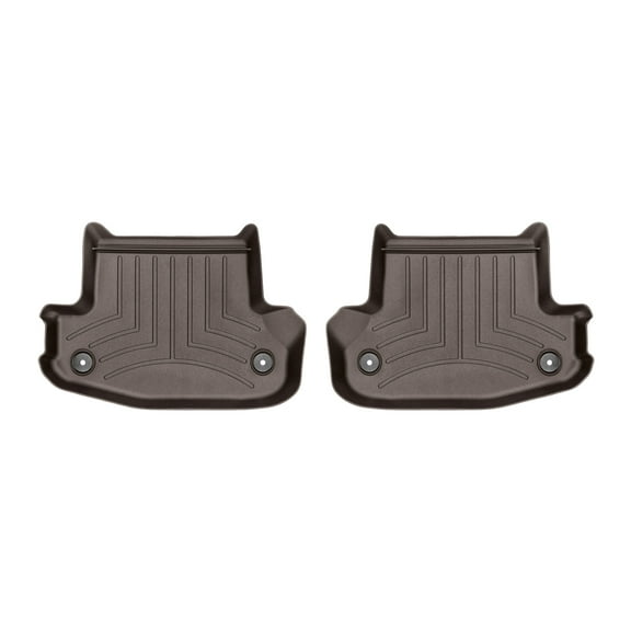 WeatherTech Custom Fit FloorLiners compatible with Audi S5, A5, RS5 - 2nd Row (2-Piece Liner), Cocoa