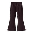 thumbnail image 2 of NinXxx Girls Solid Wide Leg Pants School Supplies Fashionable Casual Bottoms Brown 4-5 Years, 2 of 6