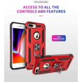 thumbnail image 5 of iPhone 7 Plus Case iPhone 8 Plus Case, Extreme Protection Military Armor Dual Layer Protective Ring Kickstand Red, 5 of 13