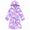 Purple, variant on Girls Hooded Plush Fleece Bathrobe, Soft Kids Robe with Belt & Pockets, Rainbow Stars & Unicorn Prints