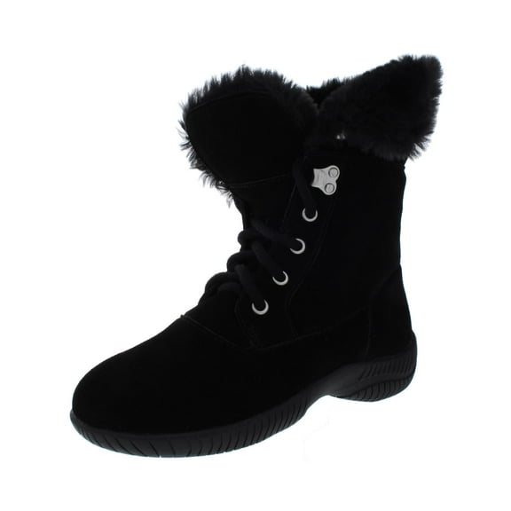 Style & Co. Womens Angiee Faux Fur Lace Up Booties