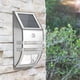 thumbnail image 1 of 2 LED Solar Powered PIR Motion Sensor Wall Light Garden Security Lamp - Silver White, 1 of 5