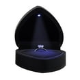 thumbnail image 2 of Heart Shaped Ring Box Velvet Holder Organizer Jewelry Presentation Box, 2 of 5