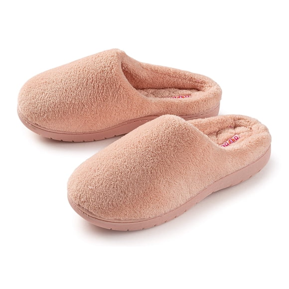 Pantuflas tipo zueco de rizo para niñas Pupeez rosa talla 11/12