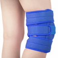 thumbnail image 4 of Rodillera con diseño de rótula abierta para dolor en las articulaciones, deportes, rehabilitación de lesiones, rodillera ajustable para hombres y mujeres con 3 correas, talla XL-M, azul, 1 par, 4 of 5
