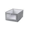 thumbnail image 1 of Naiovety Caja de almacenamiento Contenedores de tienda de ahorro de espacio Manija duradera Ventana visual Cajas para el hogar Manta Ropa Almacenamiento y organización del hogar gris 2, 1 of 6
