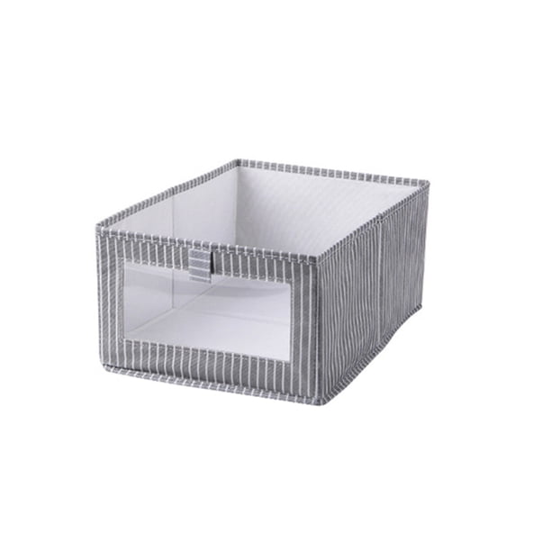Kearding Caja de almacenamiento plegable, contenedores de tienda, gran capacidad, ventana Visual, cajas para el hogar, manta, zapatos, juguetes, ropa Almacenamiento y organización del hogar gris 2 Kearding HA077976-04