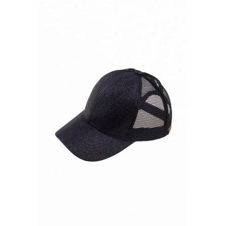 Glitter Trucker Ponytail Cap