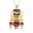Black, variant on Hot Double Gun Pirate Rudder Cowboy Skull Pendant Chain Crystal Gothic Necklace -Black & Red