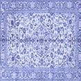 thumbnail image 1 of Ahgly Company Machine Washable Indoor Square Persian Blue Traditional Area Rugs, 3' Square, 1 of 4