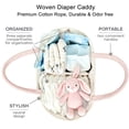 thumbnail image 4 of OAKART Diaper Caddy Organizer for Changing Table, Cotton Rope Nursery Basket for Baby Shower Gift, Newborn Essentials, Pink, 4 of 9