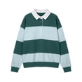 thumbnail image 4 of RUTAYY Women's Sweatshirt Color Block Turndown Collar Versatile Pullover Long Sleeve Casual Streetwear Crewneck Sweatshirt, 4 of 4