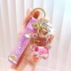 thumbnail image 1 of Girl Couple Car Key Ring Cartoon Phone Quicksand Chubby Bear Keychain Floating Balloons Key Chain Liquid Oil Keychain(Purple), 1 of 5