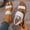 White, variant on Women's Minimalist Double Strap Flat Sandals, Open-Toe with Ankle Buckle, Plus Size Lightweight Comfort Footwear White 36