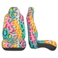thumbnail image 2 of LAKIMCT Rainbow Leopard Pattern Car Seat Covers Vehicle Front Seat Covers Universal Fit Seat Protector, 2 of 9