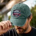 thumbnail image 4 of Vintage Baseball Hat"LAKE AMERICA LAKE ONTARIO" for Men and Women, Adjustable Unisex Dad Hat with Curved Brim for Casual Wear and Outdoor Activities, 4 of 7