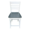 thumbnail image 4 of International Concepts Wood Slat Back Roma Counter Height Stool - 24" Seat Height - White/Heather Gray, 4 of 10
