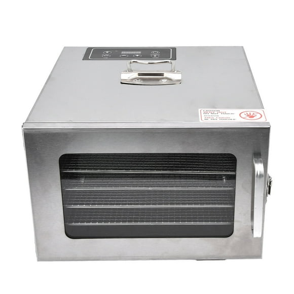 Food Dehydrator, 6 Trays 400W Stainless Steel Dryer Machine Commercial Adjustable Timer Digital Temperature Control Fruit Dehydrator Machine With Over Heat Protection For Jerky