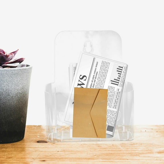 MLINS Acrylic Wall Mount File Holder Literature Holders Magazine