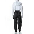 thumbnail image 4 of CHICTRY Girls Juniors Sportswear Cropped Hoodie Sweatshirt with Cargo Pants Activewear Street Dance Outfit White 10, 4 of 7