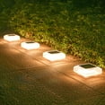thumbnail image 5 of Bxaolu Solar Post Cap Lights, 1-Pack Outdoor Deck Fence Post Solar Lights for 4"x4" 5"x5" Wood/Vinyl Posts, IP65 Waterproof, Warm/Cool White Post Light for Garden/Patio/Porch - Black, 5 of 9
