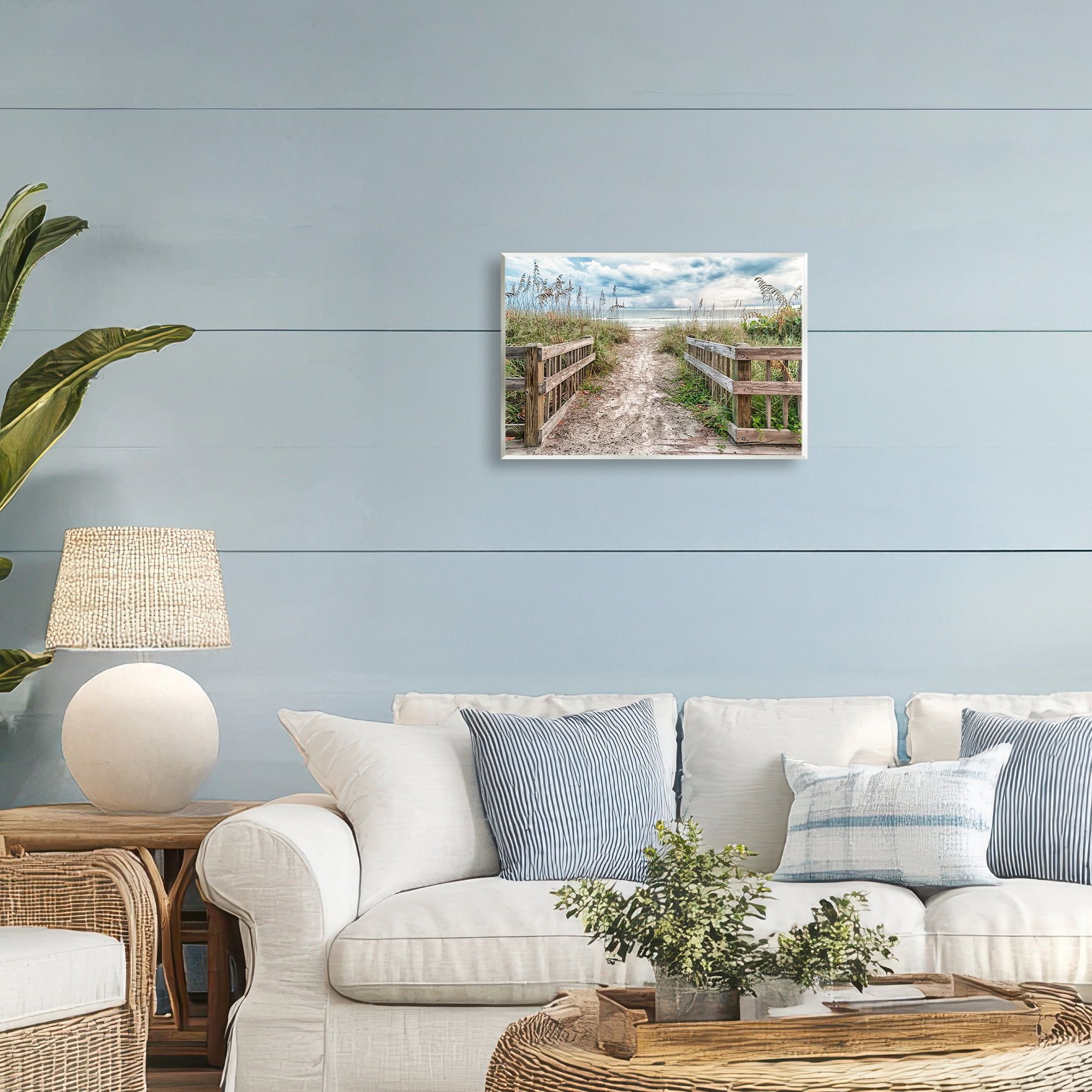 Stupell Industries Beach Entrance Fence Wall Plaque Art, design by Mary Lou Johnson
