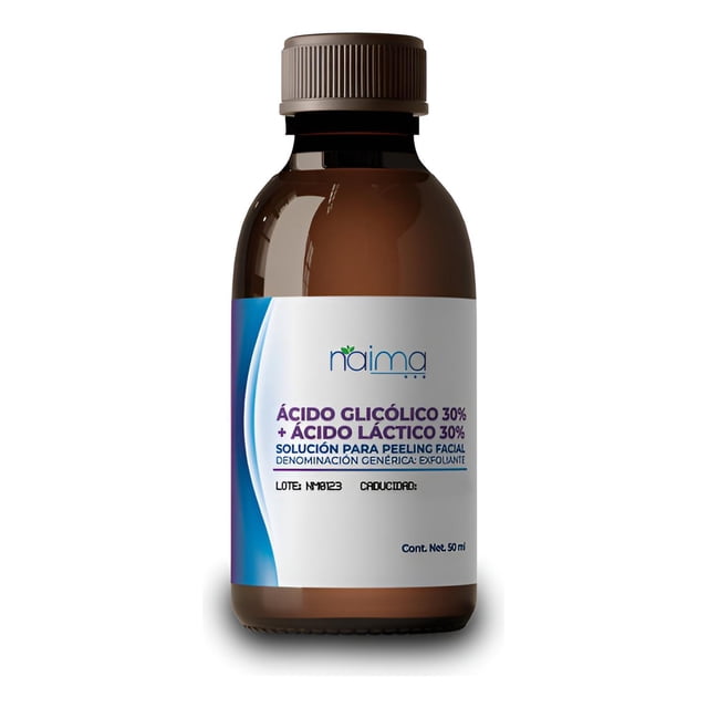 Peeling Acido Glicólico 30% + Acido Láctico 30 % 50 Ml multicolor
