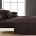 thumbnail image 4 of 1000-Thread-Count 6 Piece Sheet Set - 100% Pure Egyptian Cotton Sheets 14" Inch Deep Pocket - Soft & Smooth Quality Bedsheets (Chocolate Stripe) Full-XXL Size., 4 of 6