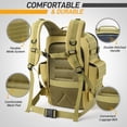 thumbnail image 2 of SharkMouth Military Diaper Bag for Dad: 900D Polyester Ripstop 300% Tougher - 40L Large Capacity for 72H Hiking/Camping Outdoor Activities - for Outdoor Enthusiast Dads (Tan), 2 of 7