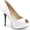 White Patent, variant on Women's Pleaser Pink Label Chloe 01 Peep-Toe Pump