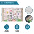 thumbnail image 6 of Easter Placemats Set of 6, Cute Bunny Eggs Flowers Plants Pink Checkered Placemats for Dining Table, Place Mats for Kitchen Tabletop, Waterproof Wipeable Dining Table Mats Set, 6 of 9