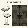 thumbnail image 5 of RUG ROBOT Modern Geometric 2'6''x8' Hallway Runner Rug, Washable Easy Jute Indoor Outdoor Rug for Entryway Kitchen, Non Slip Farmhouse Carpet for Bedroom Porch Deck, Cross 1, 5 of 8