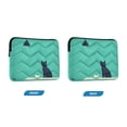 thumbnail image 7 of FORMRS 15"-15.6" Laptop Sleeve Protective Case Soft Carrying Quilted Computer Bag Cover, Green Cat, 7 of 7