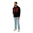 thumbnail image 5 of Marvel Deadpool Mask Logo Long Sleeve Black Unisex Adult Zip-Up Hoodie-XL, 5 of 6