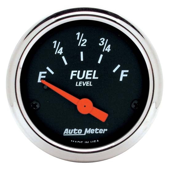 AutoMeter 1425 Designer Black Air-Core Fuel Level Gauge, 2-1/16