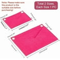 thumbnail image 3 of 2 Sizes Purse Felt Organizer Insert Women Pochette Conversion Wallet Insert Liner with Eyelets Multi-Pocket Envelope Bag Inside Organization Accessories (No Chain) for Kirigami Rose Red, 3 of 9