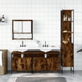 thumbnail image 3 of vidaXL 4 Piece Bathroom Furniture Set Smoked Oak Engineered Wood, 3 of 11