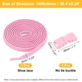 thumbnail image 2 of Uxcell 2 juegos de cordones elásticos sin atar, cordones planos sin nudos, cuerdas elásticas para zapatillas de adultos, rosa, 2 of 6