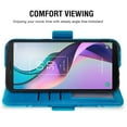 thumbnail image 6 of Asuwish Compatible with Metro TCL Ion X/Ion V/40Z T607DL Wallet Phone Case and Tempered Glass Screen Protector Flip Credit Card Holder Stand Mandala Flower Cell Cover for IonX T430W IonV 2023 Blue, 6 of 8