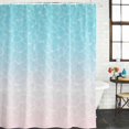thumbnail image 2 of Aqua Blue Ombre Ocean Waves Bathroom Shower Curtains with 12 Hooks Polyester Waterproof Shower Curtain for Stalls and Bathtubs Summer Sea Coastal Decorative Bathroom Privacy Curtain 60x72 Inches, 2 of 9