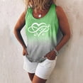 thumbnail image 2 of Spring Tops for Women Tank Tops for Women Women's Casual Loose Gradient Love Print V-Neck Sleeveless Tank Tops, 2 of 4