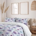 thumbnail image 2 of Ambesonne Roses Down Alternative Quilt Comforter, Pastel Flowers and Leaves Art, Twin XL, Mauve and Pale Blue Grey, 2 of 5
