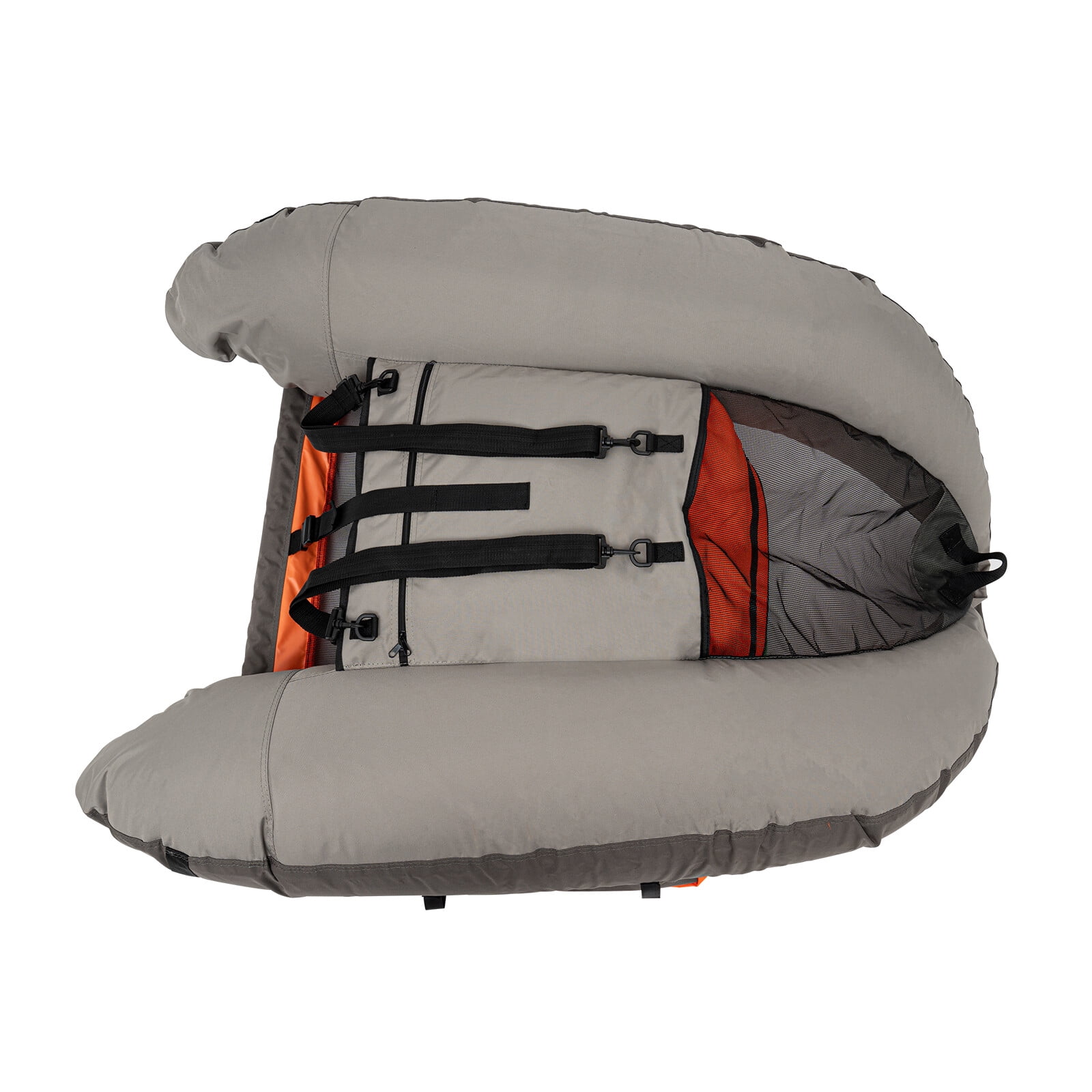 ToppiJoy Portable Boat Raft, Inflatable Touring Kayak for Adults, Sport Tender Fishing Dinghy Boat with Panels Paddles and Air Pump(Gray)