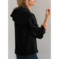 thumbnail image 4 of Sudadera con capucha Dokotoo para mujer, punto gofrado, color negro, talla XL, 4 of 5