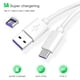 thumbnail image 4 of Injueey Cable de carga USB C de repuesto para tipo C, línea de datos móviles, línea alámbrica de carga rápida, accesorios de Teléfono y Comunicación Blanco 1m, 4 of 6