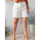 thumbnail image 3 of Pantalones cortos de panel de encaje de cintura altas Rosegal Pantalones cortos de talla grande, 3 of 5