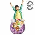 thumbnail image 3 of Abstract Storage Toy Bag Chair, Botanical Theme Abstract Leaves in Purplish Colors Tracery Motifs Natural Art, Stuffed Animal Organizer Washable Bag, Small Size, Multicolor, by Ambesonne, 3 of 3