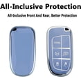 thumbnail image 3 of Key Fob Cover Compatible with Jeep Grand Cherokee Compass Cherokee Renegade Keychain Case Holder Protector,Blue, 3 of 7
