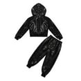 thumbnail image 6 of LIJCC Toddler Girls' Performance Costume Sequin Hip Hop Jazz Street Dance Outfits Long Sleeve Suits Breathable Pullover and Pants Set Sports Tracksuit Fall Sets, 6 of 8