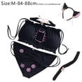 thumbnail image 2 of Conjunto de lencería para mujer Gatito Ojo de cerradura Lindo traje sexy Oreja de gato Aro de pelo Cola de gato - Negro, 2 of 5